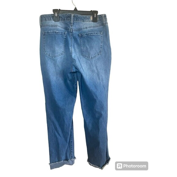 sofia vergara destressed straight leg jeans Sz.8 short - Picture 2 of 4